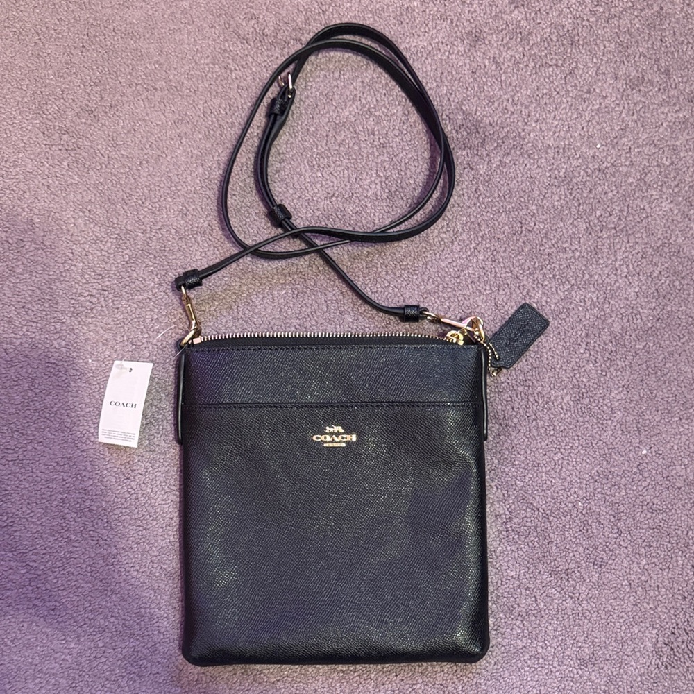 Coach Black Leather Crossbody Bag